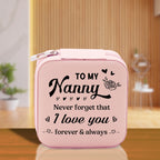 To My Nanny Never Forget That I Love You Forever & Always Cotton Canvas Tote Bag Birthday Gift From Grandkids to Grandma Jewelry Box Gift