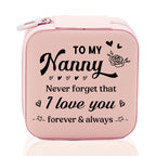 To My Nanny Never Forget That I Love You Forever & Always Cotton Canvas Tote Bag Birthday Gift From Grandkids to Grandma Jewelry Box Gift