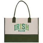 Saint Patrick's Day Personalized Cotton Canvas Tote Bag St Patrick Day Gift Shamrock Bag Lucky St Patrick's Irish Tote Bag Shenanigans Gift