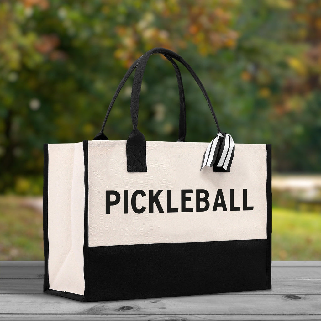Pickleball Tote Bag Personalized Pickleball Party Favors Custom Pickleball Player Gift Pickleball Cotton Canvas Tote Bag