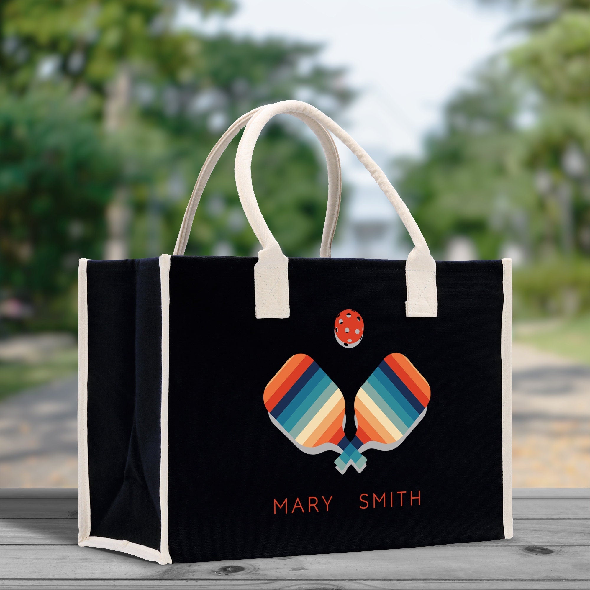 Pickleball Tote Bag Personalized Pickleball Party Favors Custom Pickleball Player Gift Pickleball Cotton Canvas Tote Bag