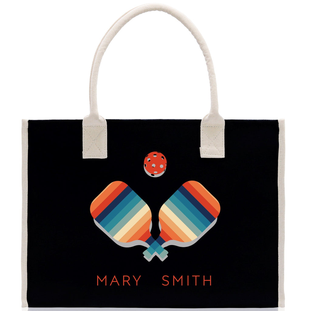 Pickleball Tote Bag Personalized Pickleball Party Favors Custom Pickleball Player Gift Pickleball Cotton Canvas Tote Bag