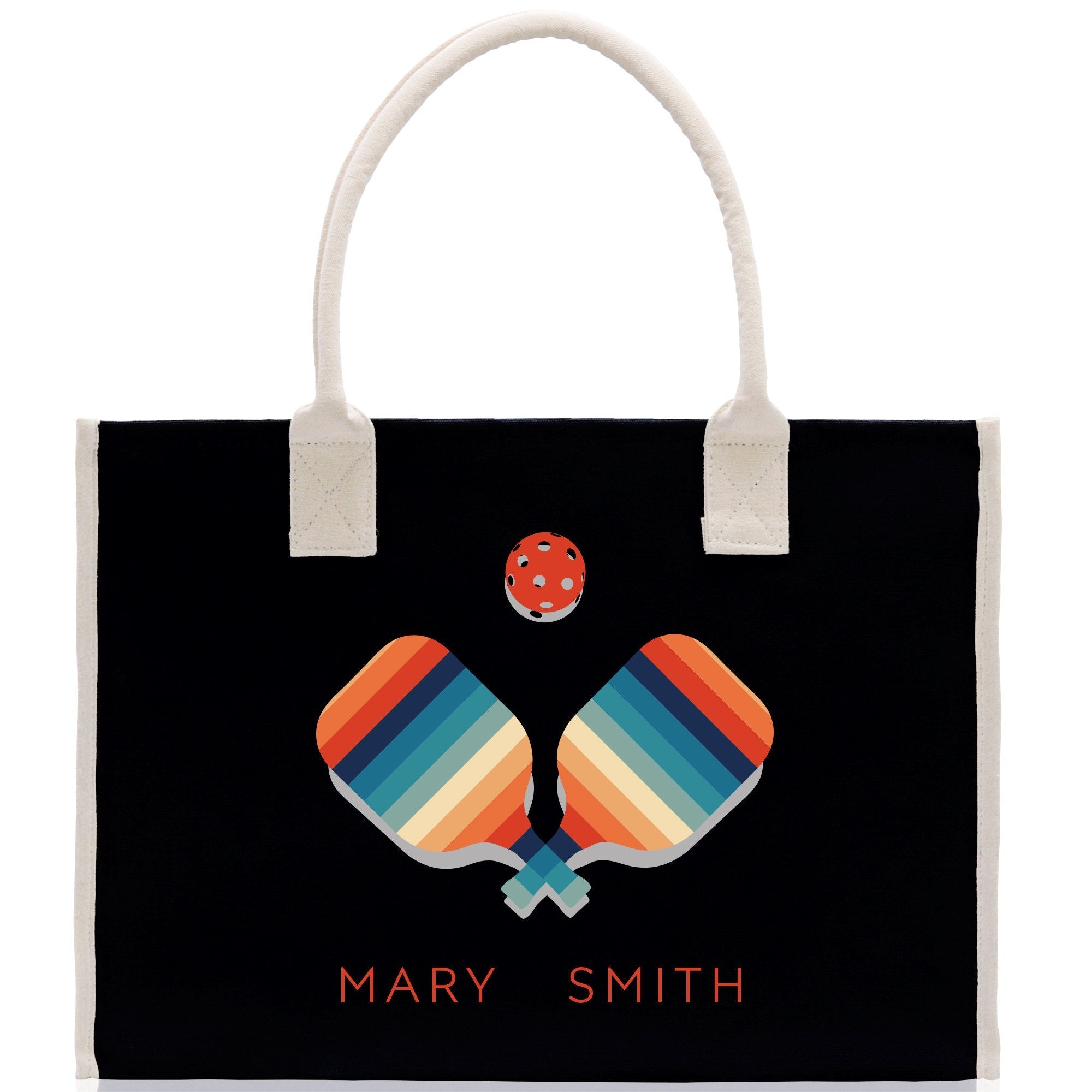 Pickleball Tote Bag Personalized Pickleball Party Favors Custom Pickleball Player Gift Pickleball Cotton Canvas Tote Bag