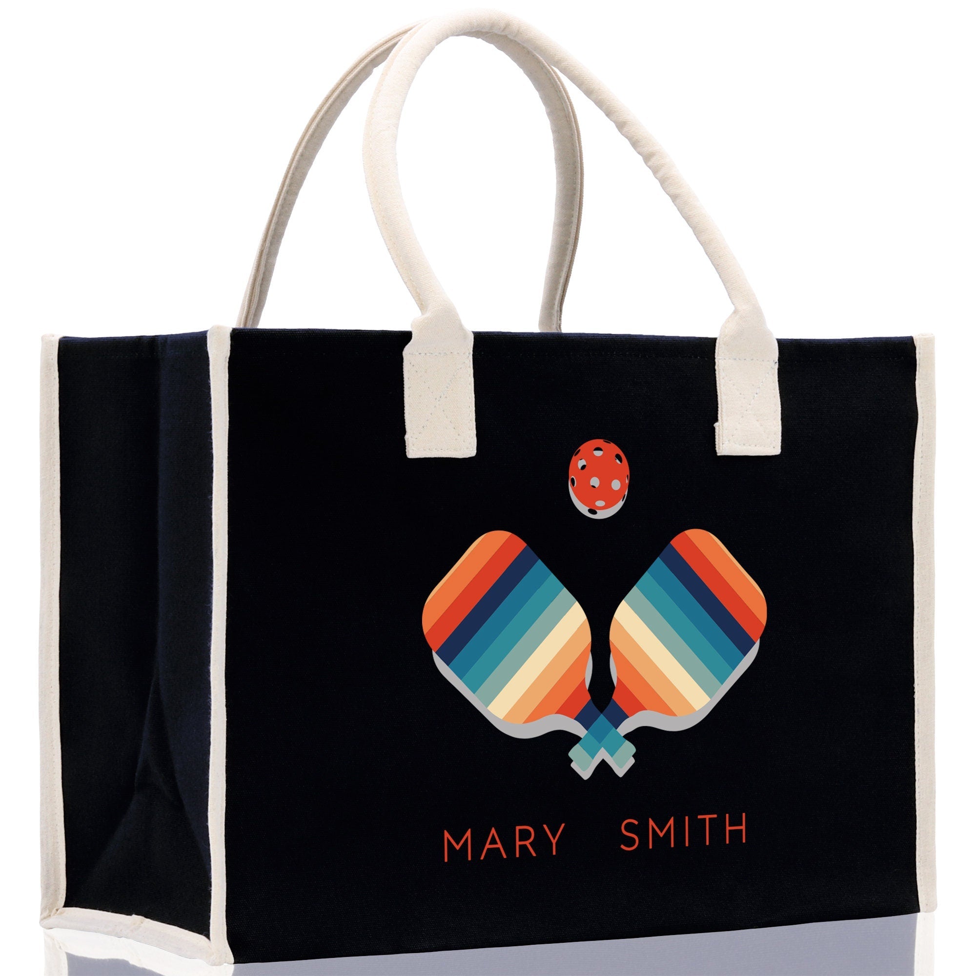 Pickleball Tote Bag Personalized Pickleball Party Favors Custom Pickleball Player Gift Pickleball Cotton Canvas Tote Bag
