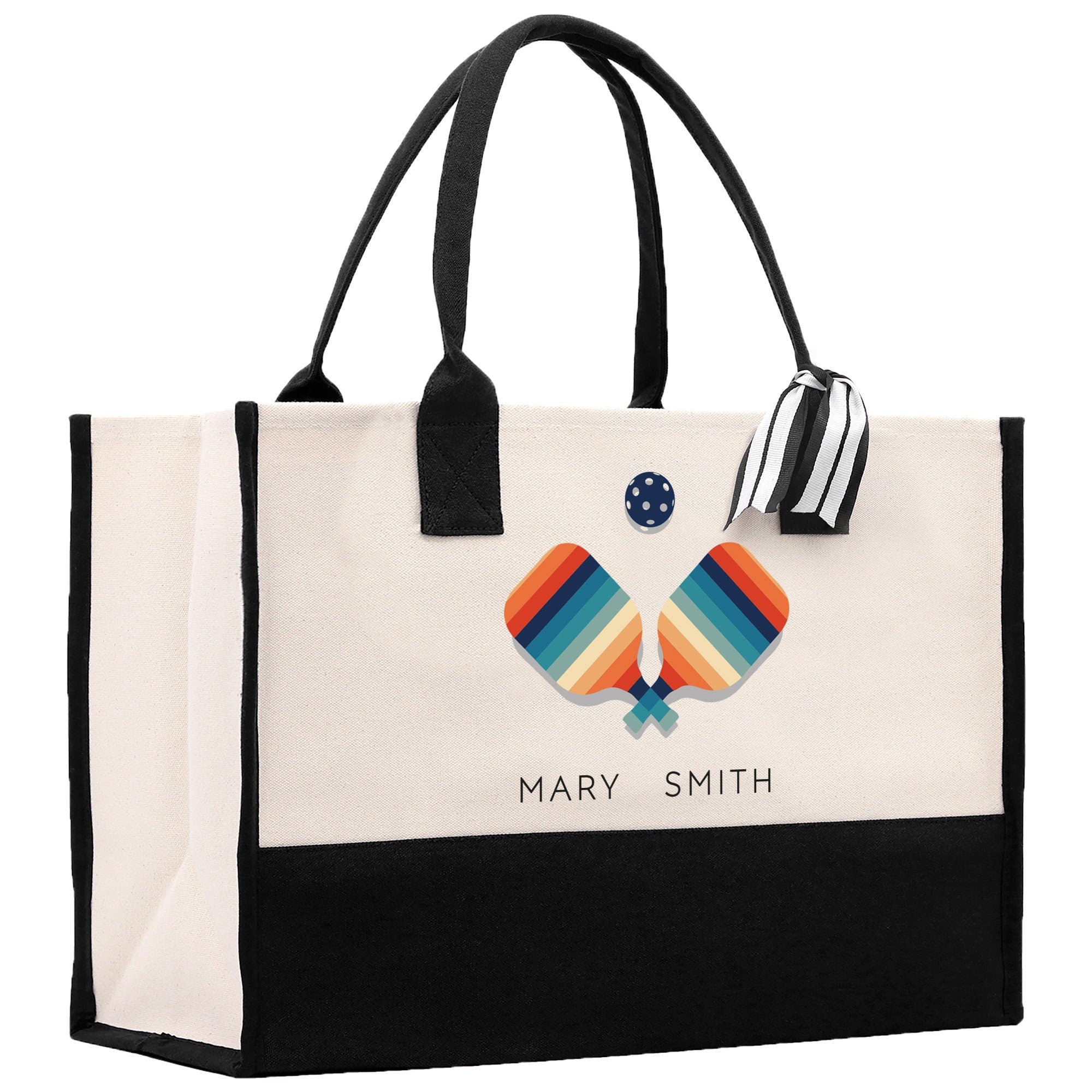 Pickleball Tote Bag Personalized Pickleball Party Favors Custom Pickleball Player Gift Pickleball Cotton Canvas Tote Bag