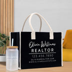 Realtor Tote Bag Personalized Business Tote Bag Custom Real Estate Agent Gift Bulk Business Logo Realtor Swag Real Estate Tote Bag