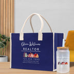 Realtor Tote Bag Personalized Business Tote Bag Custom Real Estate Agent Gift Bulk Business Logo Realtor Swag Real Estate Tote Bag