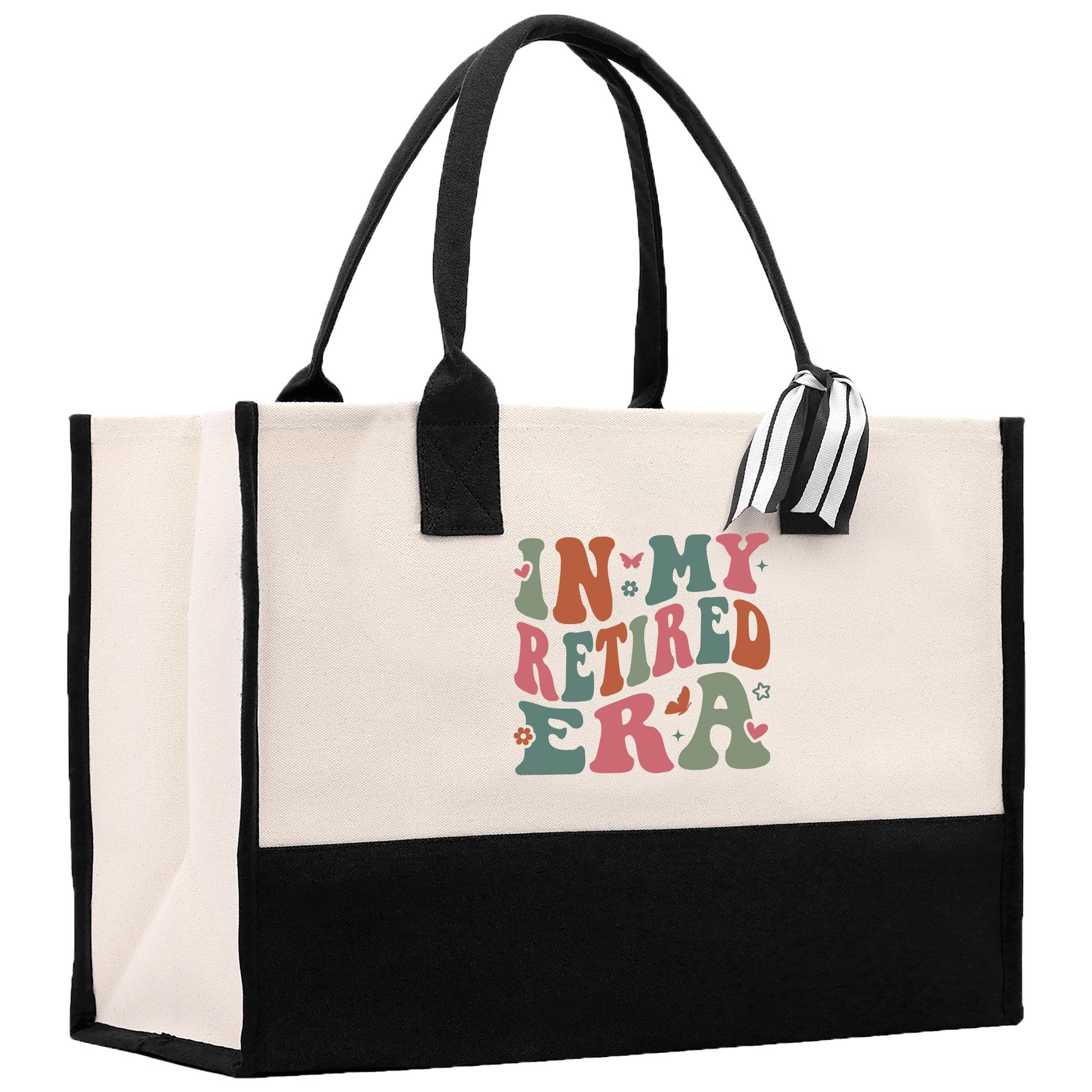 Retirement Cotton Canvas Tote Bag Retire Bag Retirement Party Bag Retired Woman Gift Grandma Gift Est 2024 Retirement Funny Bag
