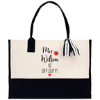 Personalized Teacher Cotton Canvas Tote Bag Gift for Teachers Teacher Life Tote Custom Teacher Appreciation Gift Bag Teacher Name Bag
