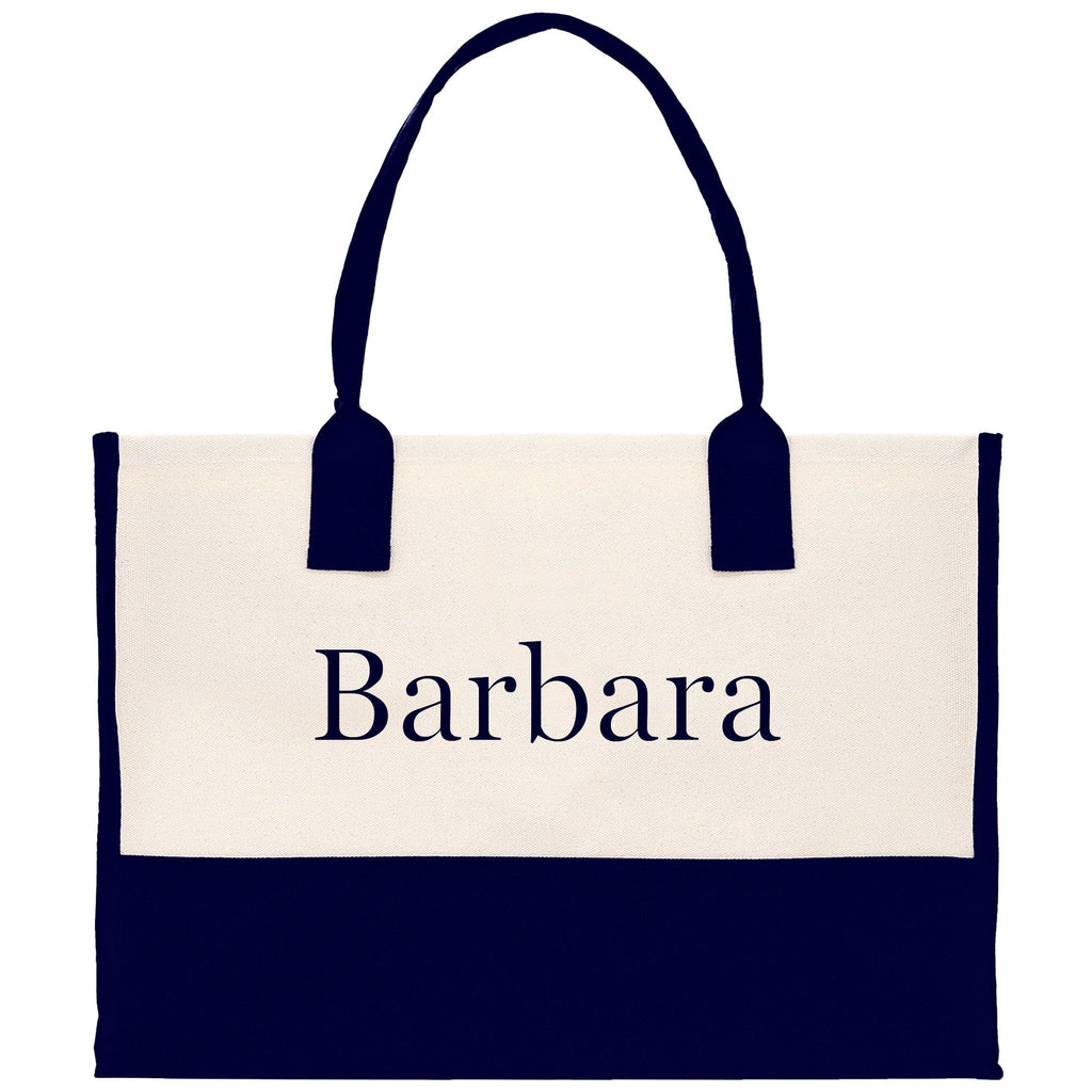 Monogram and Personalized Name Cotton Canvas Tote Bag Initial Tote Bag Letter Tote Bag Birthday Gift Bag Beach Bag Custom Monogrammed Bag