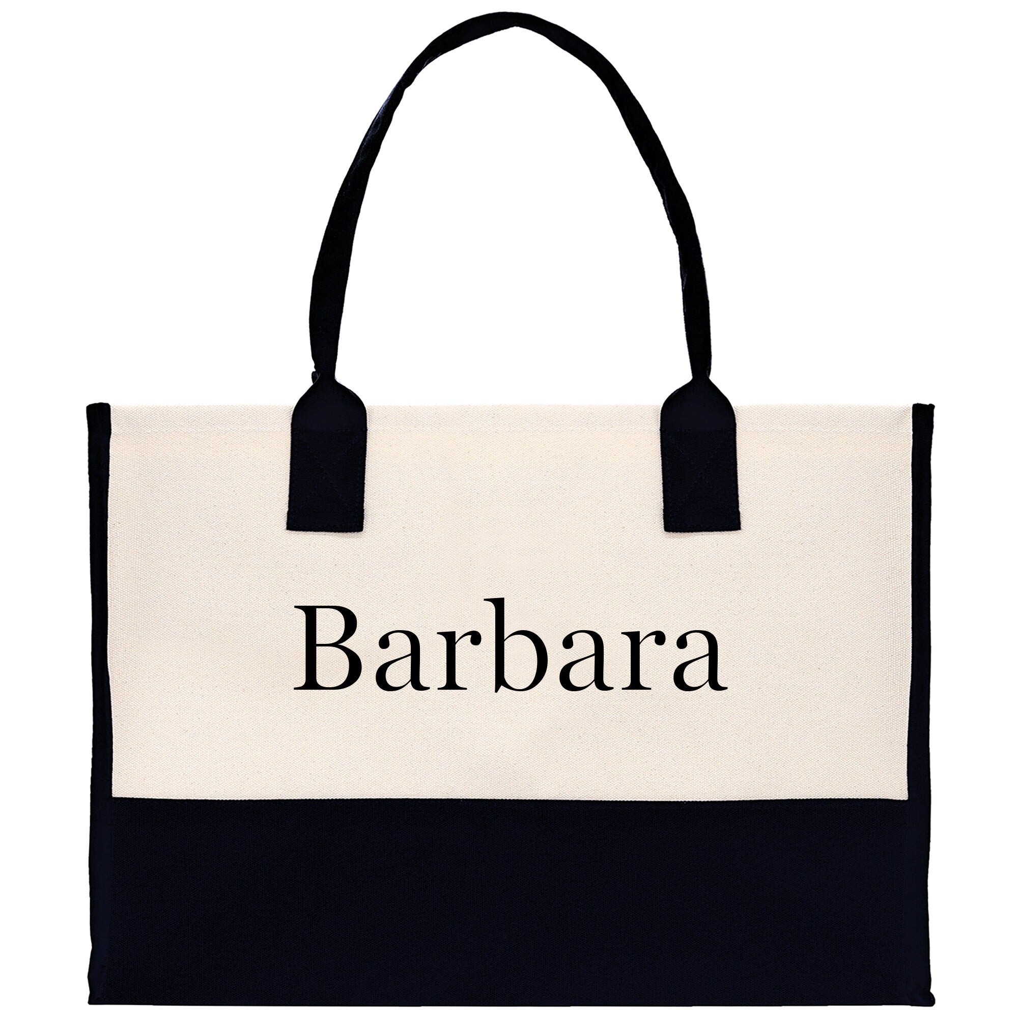 Monogram and Personalized Name Cotton Canvas Tote Bag Initial Tote Bag Letter Tote Bag Birthday Gift Bag Beach Bag Custom Monogrammed Bag