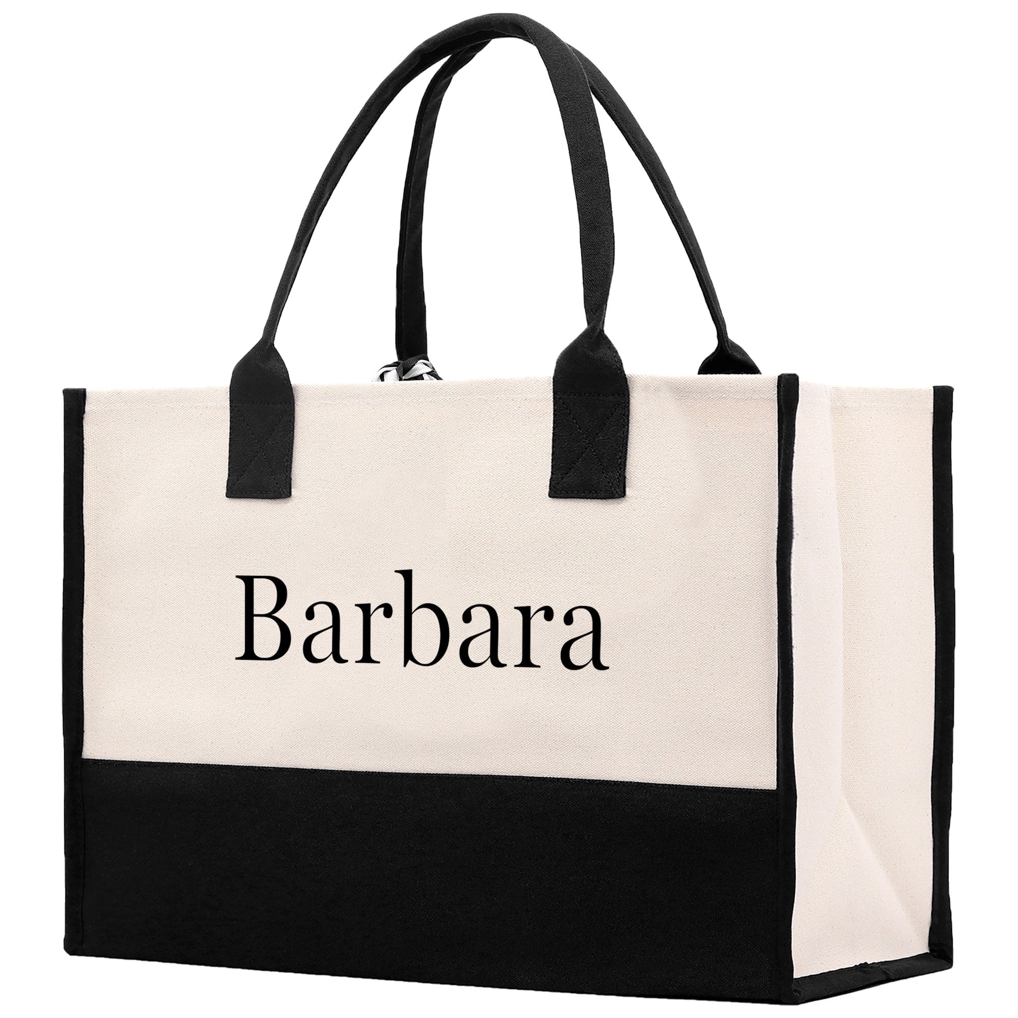 Monogram and Personalized Name Cotton Canvas Tote Bag Initial Tote Bag Letter Tote Bag Birthday Gift Bag Beach Bag Custom Monogrammed Bag