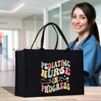 Pediatric Nurse Personalized Cotton Canvas Tote Bag Custom Nurse Gift Registered Nurse Tote RN Tote RN Gift Future Nursing Student Gift