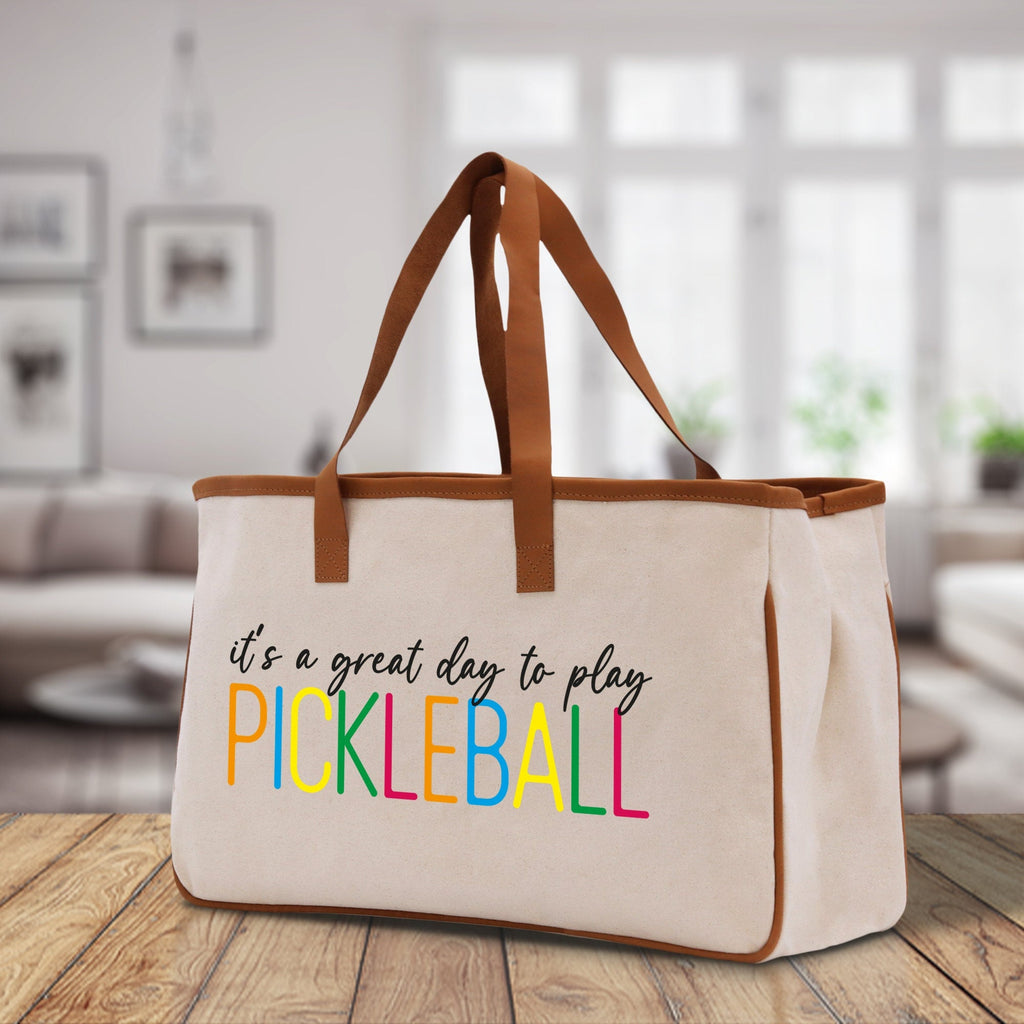 Pickleball Tote Bag Personalized Pickleball Party Favors Custom Pickleball Player Gift Pickleball Cotton Canvas Tote Bag