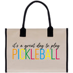 Pickleball Tote Bag Personalized Pickleball Party Favors Custom Pickleball Player Gift Pickleball Cotton Canvas Tote Bag