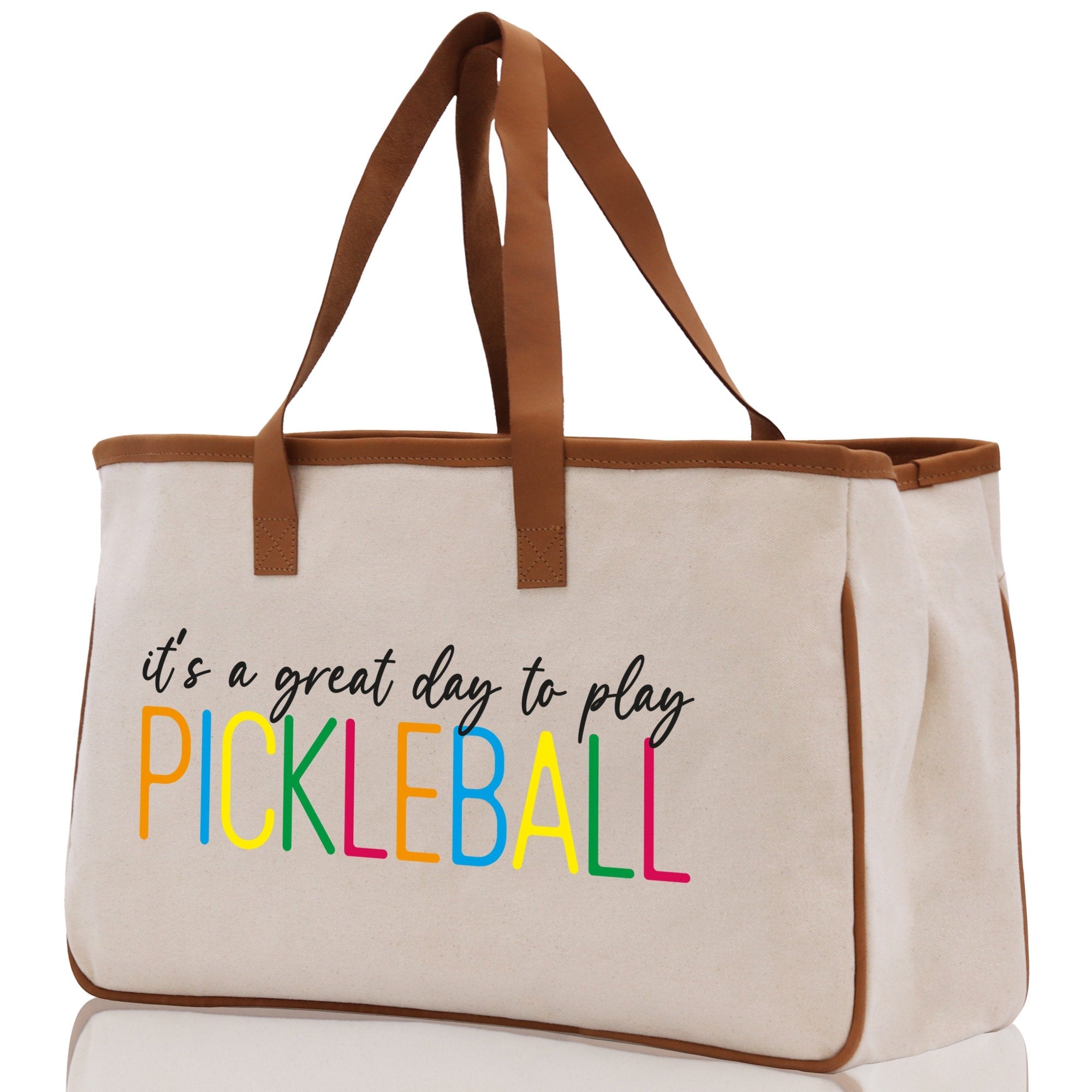 Pickleball Tote Bag Personalized Pickleball Party Favors Custom Pickleball Player Gift Pickleball Cotton Canvas Tote Bag
