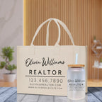 Realtor Tote Bag Personalized Business Tote Bag Custom Real Estate Agent Gift Bulk Business Logo Realtor Swag Real Estate Tote Bag