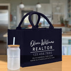Realtor Tote Bag Personalized Business Tote Bag Custom Real Estate Agent Gift Bulk Business Logo Realtor Swag Real Estate Tote Bag