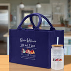Realtor Tote Bag Personalized Business Tote Bag Custom Real Estate Agent Gift Bulk Business Logo Realtor Swag Real Estate Tote Bag