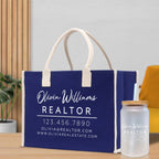 Realtor Tote Bag Personalized Business Tote Bag Custom Real Estate Agent Gift Bulk Business Logo Realtor Swag Real Estate Tote Bag