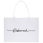 Personalized Name Wedding Cotton Canvas Tote Bag Bridal Shower Gift Custom Honeymoon Gift Customized Wedding Gift Bridesmaid Gift
