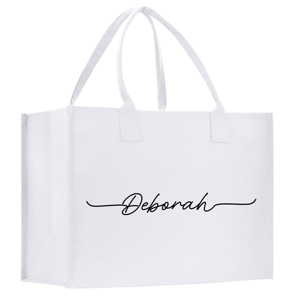 Personalized Name Wedding Cotton Canvas Tote Bag Bridal Shower Gift Custom Honeymoon Gift Customized Wedding Gift Bridesmaid Gift
