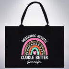 Pediatric Nurse Personalized Cotton Canvas Tote Bag Custom Nurse Gift Registered Nurse Tote RN Tote RN Gift Future Nursing Student Gift