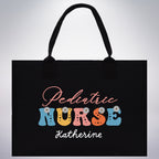 Pediatric Nurse Personalized Cotton Canvas Tote Bag Custom Nurse Gift Registered Nurse Tote RN Tote RN Gift Future Nursing Student Gift