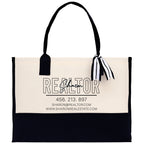 Realtor Tote Bag Personalized Business Tote Bag Custom Real Estate Agent Gift Bulk Business Logo Realtor Swag Real Estate Tote Bag