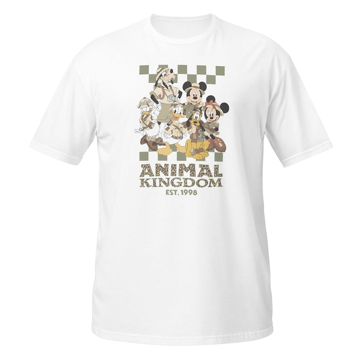 Retro Animal Kingdom Mickey Friends Vintage Tee | Disney Saf — Bella+Canvas Tee