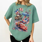 Patriotic Race Car — Gildan Sweatshirt