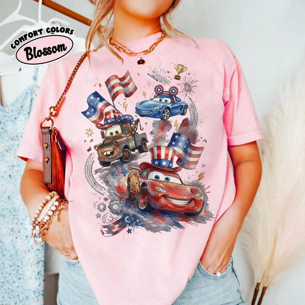 Patriotic Race Car — Bella+Canvas Tee