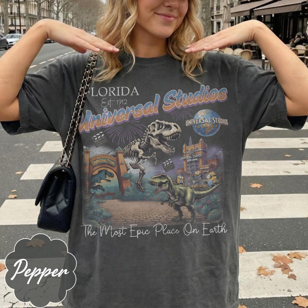 Retro Jurassic Park Dinosaur — Comfort Colors Tee