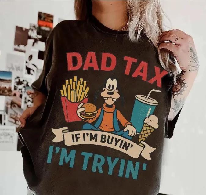 Retro Goofy Dad Tax — Gildan Sweatshirt