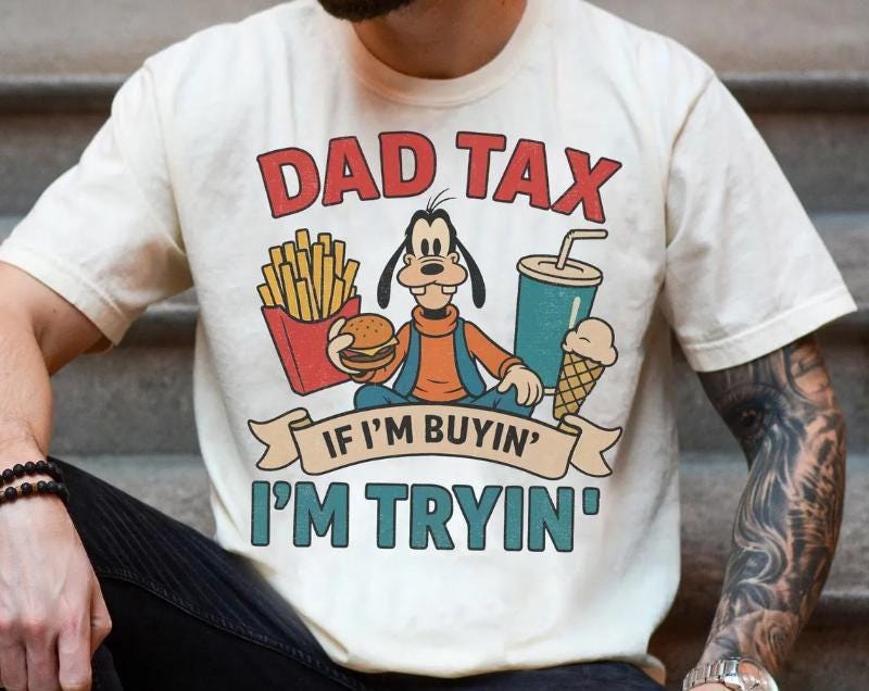 Retro Goofy Dad Tax — Gildan Sweatshirt