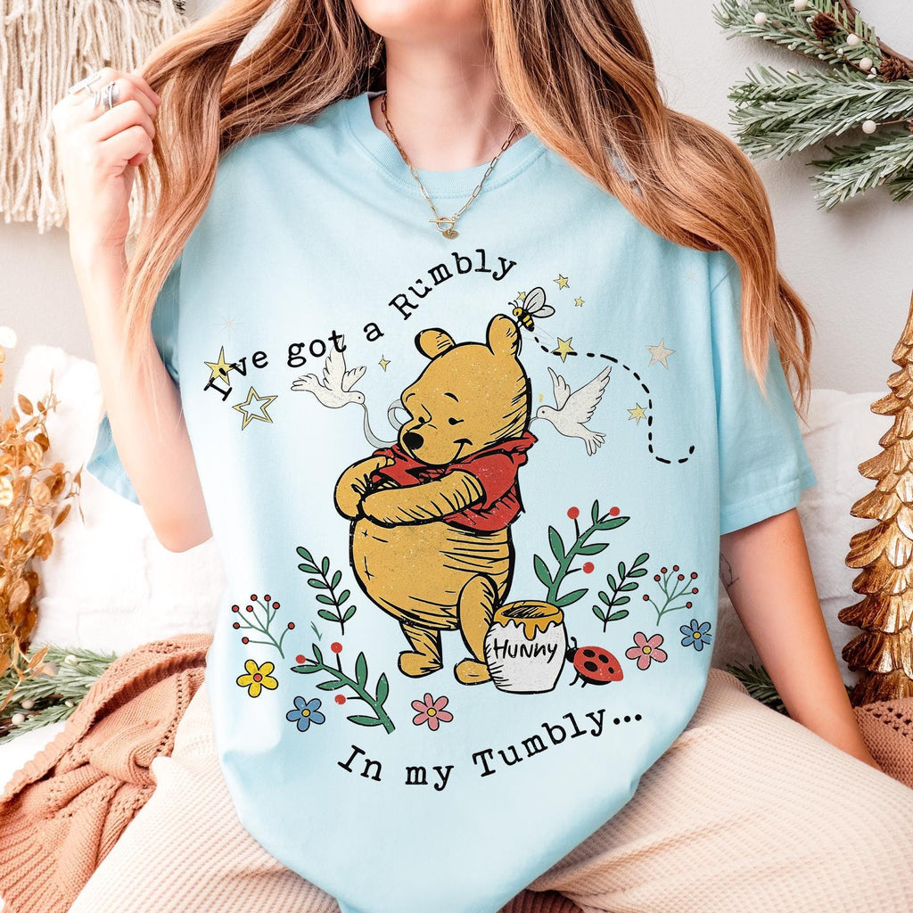 Comfort Colors Retro Winnie The Pooh Rumbly Tumbly — Bella+Canvas Tee