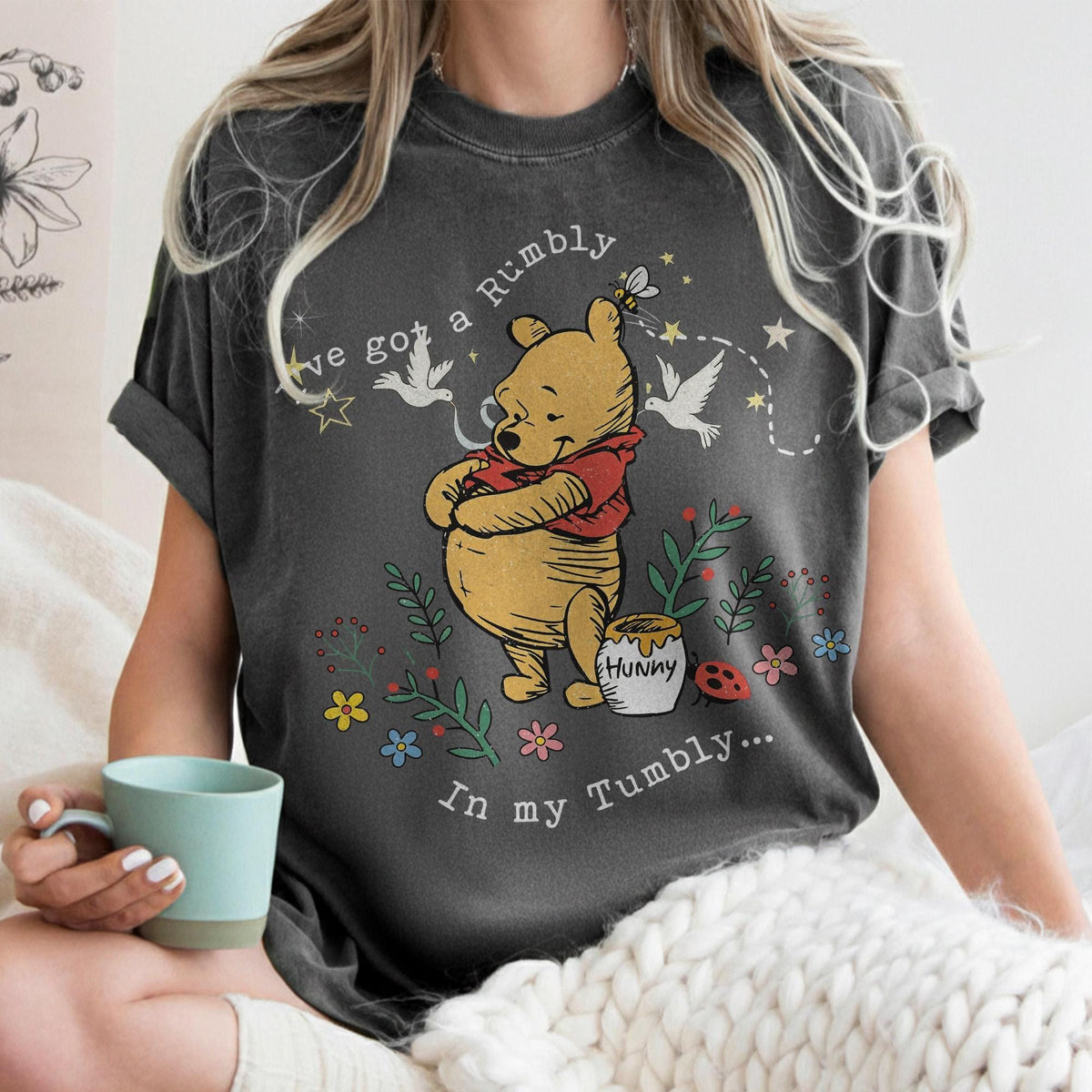 Comfort Colors Retro Winnie The Pooh Rumbly Tumbly — Gildan Sweatshirt