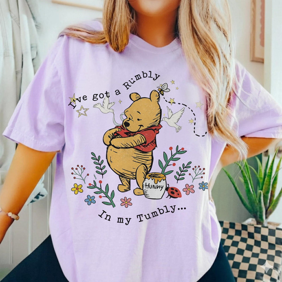 Comfort Colors Retro Winnie The Pooh Rumbly Tumbly — Comfort Colors Tee