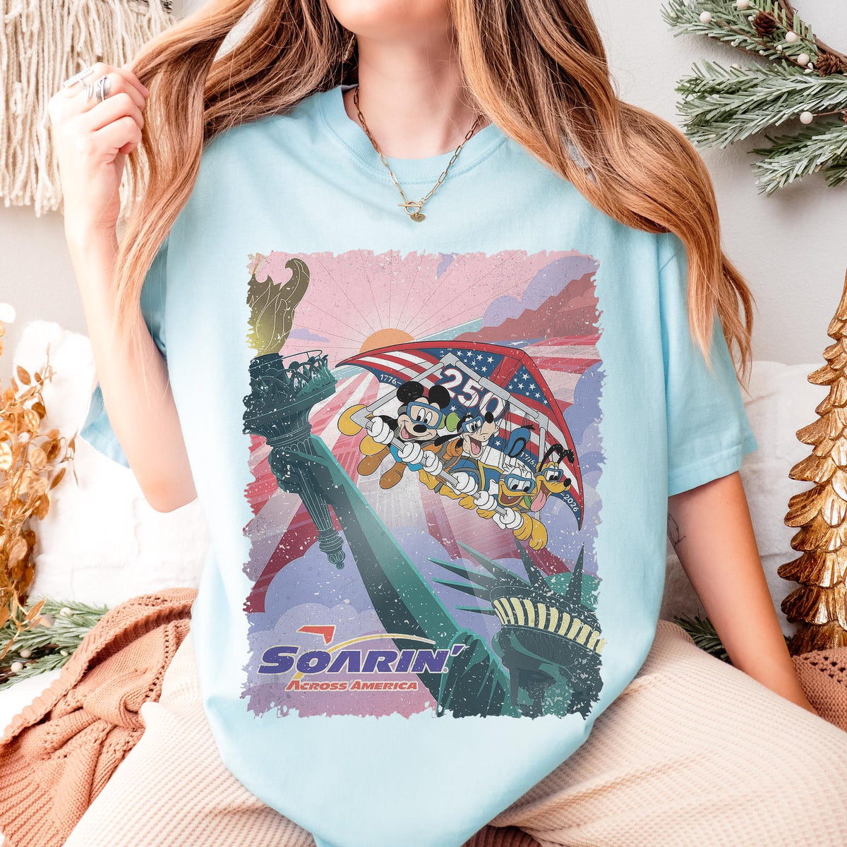 Retro Retro Soarin' Across America Mickey and Friends — Comfort Colors Tee