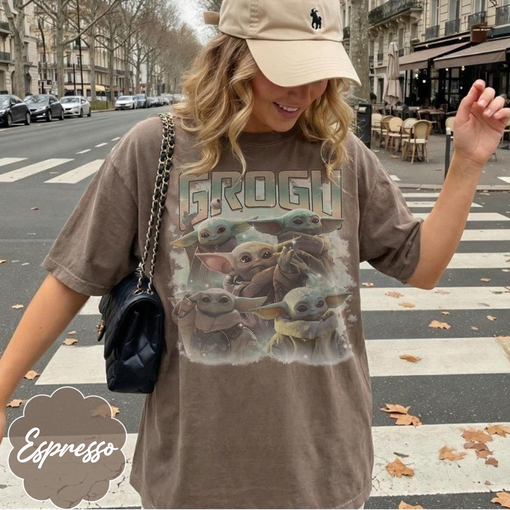 Retro Disney Star Wars Grogu Comfort Colors — Bella+Canvas Tee