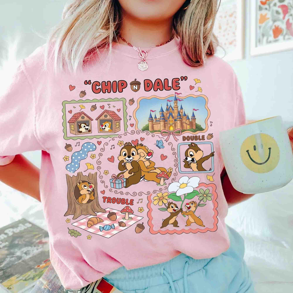 Disney Chip And Dale Double Trouble Comfort Color — Gildan Hoodie