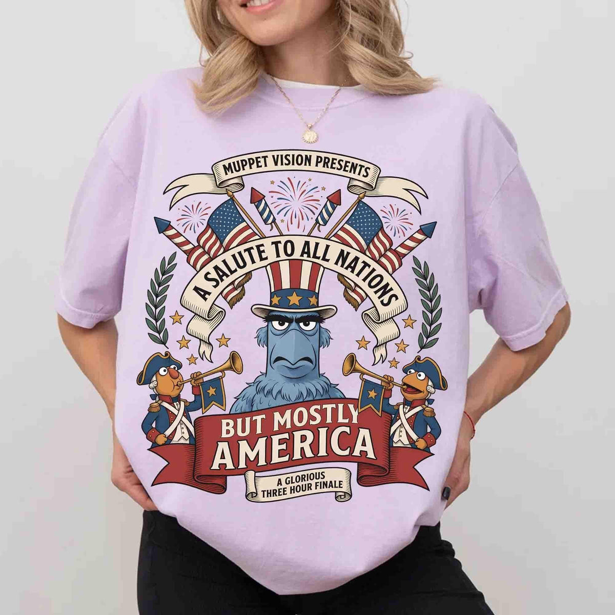 Muppet Sam Eagle Patriotic July 4th — Gildan Sweatshirt