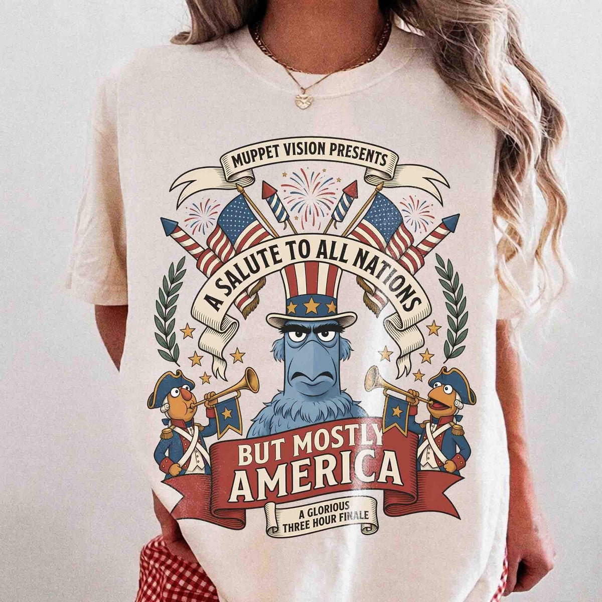 Muppet Sam Eagle Patriotic July 4th — Gildan Sweatshirt