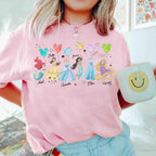 Retro Comfort Colors Disney Princess Characters Shirts — Gildan Hoodie