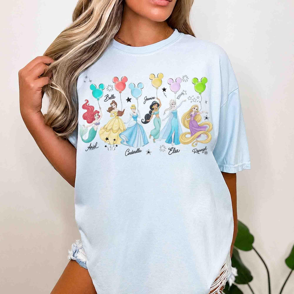 Retro Comfort Colors Disney Princess Characters Shirts — Comfort Colors Tee