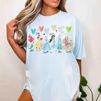 Retro Comfort Colors Disney Princess Characters Shirts — Gildan Hoodie