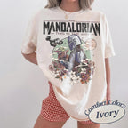 Retro Mandalorian Grogu — Comfort Colors Tee