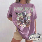 Retro Mandalorian Grogu — Comfort Colors Tee