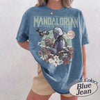 Retro Mandalorian Grogu — Comfort Colors Tee