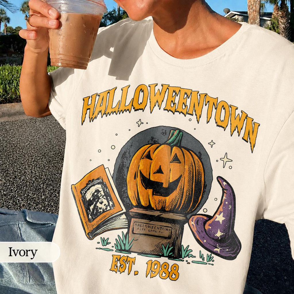 Retro Halloween Town Est 1988 Pumpkin — Bella+Canvas Tee
